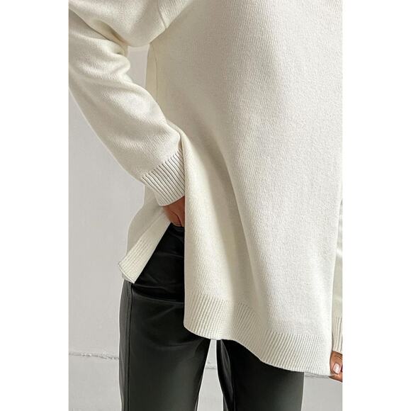 Lush Side Slit Turtleneck Sweater - Picture 3 of 4